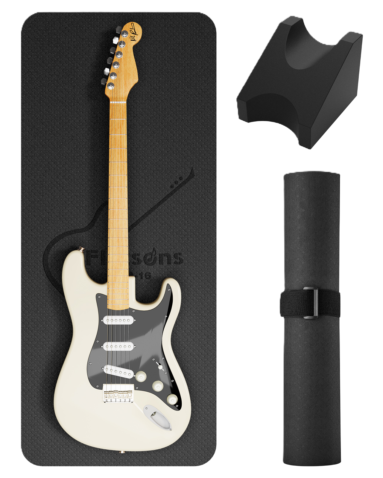 FA-16 Guitar Neck Rest and Guitar Mat, Guitar Cleaning Kit Tool with Dual Heights Support, TPE Material Workbench Mat, Repair and Maintenance Work Mat for Guitar Bass Banjo Mandolin Ukulele