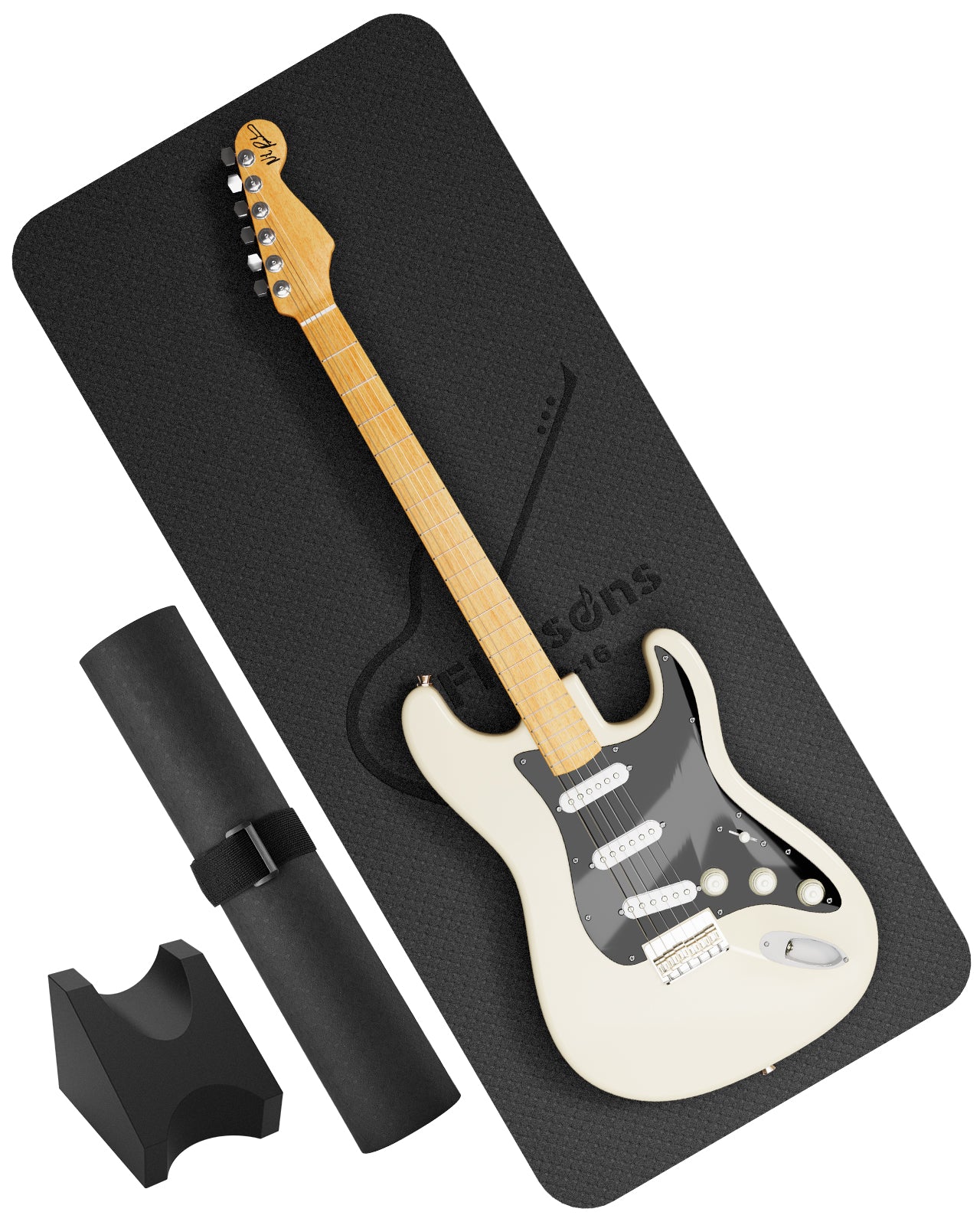 FA-16 Guitar Neck Rest and Guitar Mat, Guitar Cleaning Kit Tool with Dual Heights Support, TPE Material Workbench Mat, Repair and Maintenance Work Mat for Guitar Bass Banjo Mandolin Ukulele