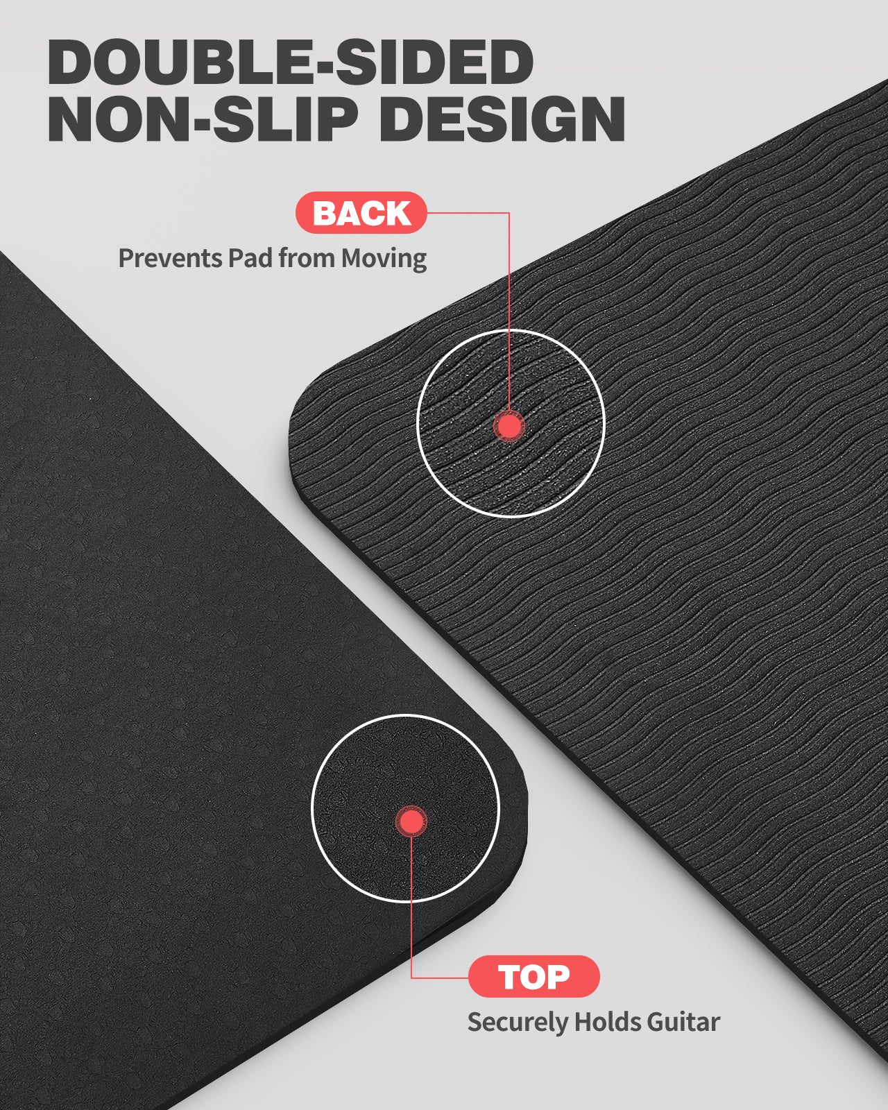 FA-16 Guitar Neck Rest and Guitar Mat, Guitar Cleaning Kit Tool with Dual Heights Support, TPE Material Workbench Mat, Repair and Maintenance Work Mat for Guitar Bass Banjo Mandolin Ukulele