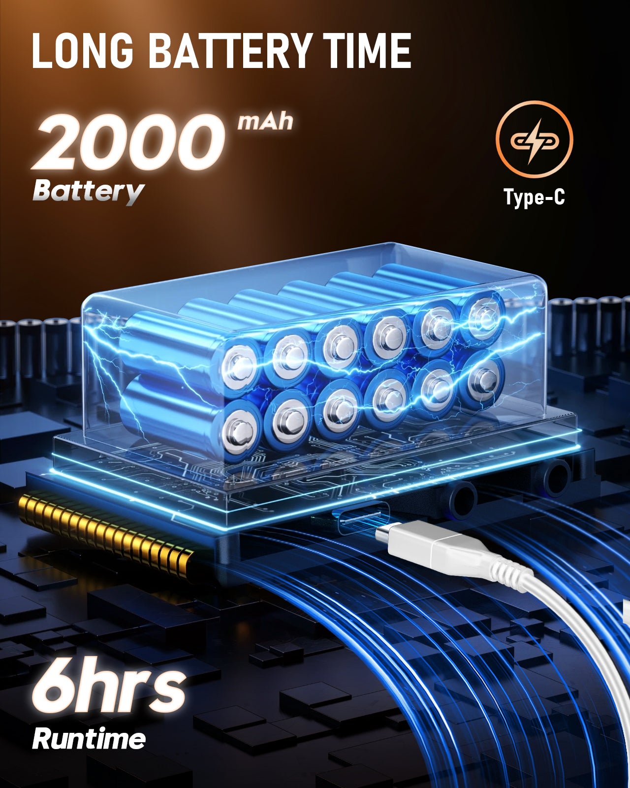 FBA-10 Mini Guitar Amp, 10W Electric Guitar Amplifier with Clean/Drive Channel, 6H Working, USB-C Rechargeable, 3.5mm Headphone/AUX Jack, Wireless Portable Amp for Practice, Traveling