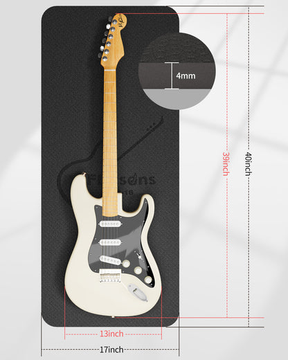 FA-16 Guitar Neck Rest and Guitar Mat, Guitar Cleaning Kit Tool with Dual Heights Support, TPE Material Workbench Mat, Repair and Maintenance Work Mat for Guitar Bass Banjo Mandolin Ukulele