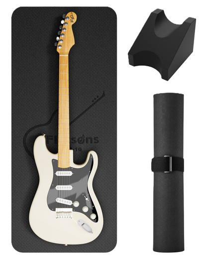 FA-16 Guitar Neck Rest and Guitar Mat, Guitar Cleaning Kit Tool with Dual Heights Support, TPE Material Workbench Mat, Repair and Maintenance Work Mat for Guitar Bass Banjo Mandolin Ukulele