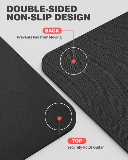 FA-16 Guitar Neck Rest and Guitar Mat, Guitar Cleaning Kit Tool with Dual Heights Support, TPE Material Workbench Mat, Repair and Maintenance Work Mat for Guitar Bass Banjo Mandolin Ukulele