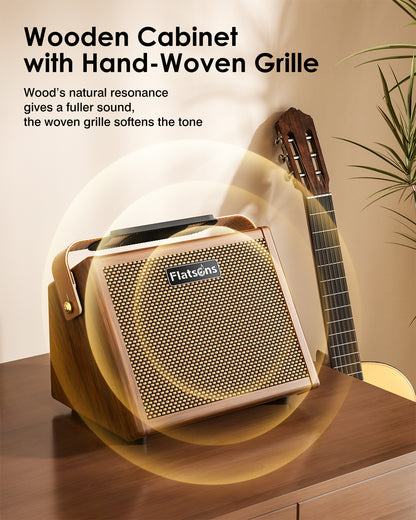 Crush20 Acoustic Guitar Amp, 20W Mic/Guitar Amplifier with Reverb, 2-Band EQ, Rechargeable 8H Battery Life, Advanced Dual-chip Wireless Portable Speaker for 6.35mm Microphone/Acoustic Guitars