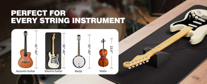FA-16 Guitar Neck Rest and Guitar Mat, Guitar Cleaning Kit Tool with Dual Heights Support, TPE Material Workbench Mat, Repair and Maintenance Work Mat for Guitar Bass Banjo Mandolin Ukulele