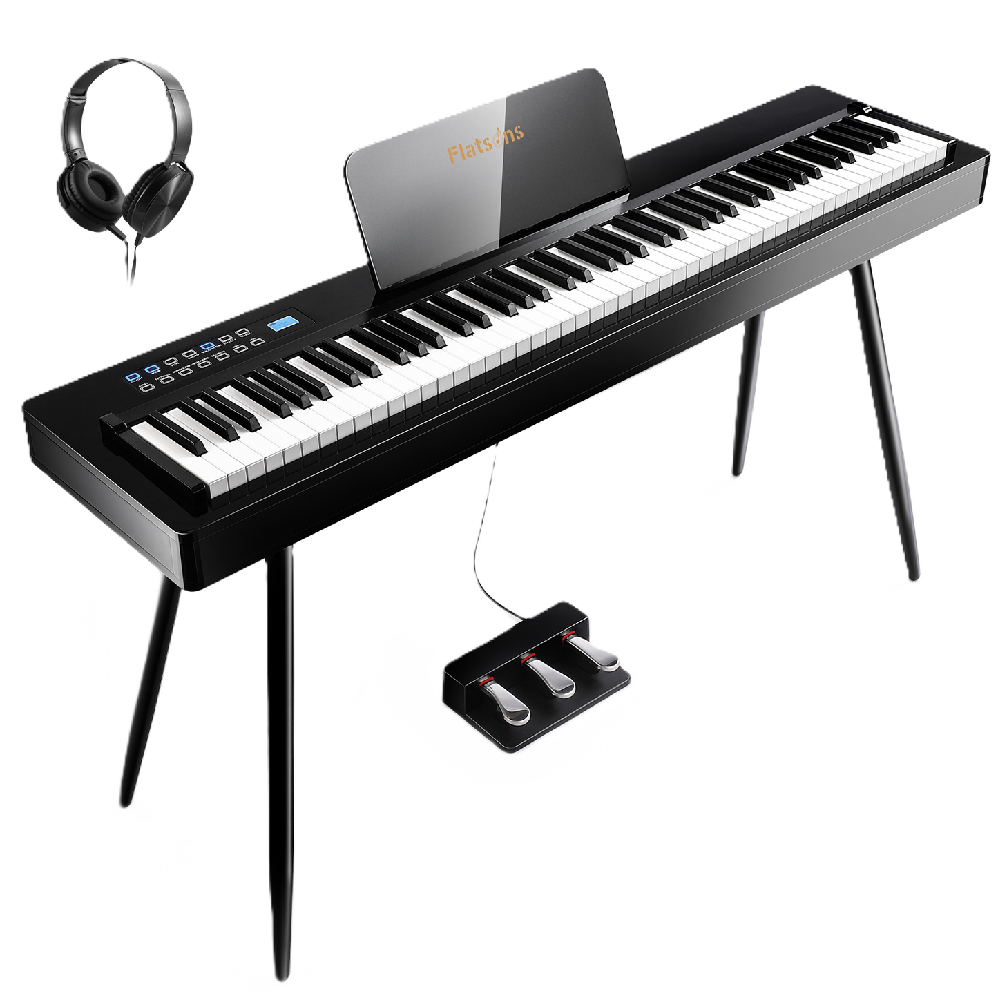 LIV-B01 Digital Piano Real Sampling, 88 Key Fully Weighted Keyboard Hammer Action, Sensitive Touch Electric Piano, USB-MIDI, Wooden Upright Piano for Adult, Beginner, Enthusiast (Black)