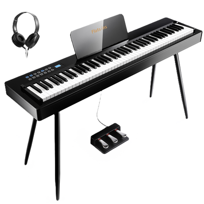 LIV-B01 Digital Piano Real Sampling, 88 Key Fully Weighted Keyboard Hammer Action, Sensitive Touch Electric Piano, USB-MIDI, Wooden Upright Piano for Adult, Beginner, Enthusiast (Black)