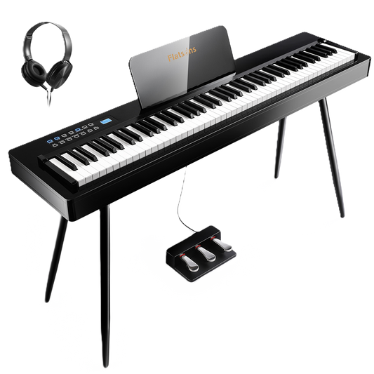 LIV-B01 Digital Piano Real Sampling, 88 Key Fully Weighted Keyboard Hammer Action, Sensitive Touch Electric Piano, USB-MIDI, Wooden Upright Piano for Adult, Beginner, Enthusiast (Black)