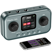 Flatsons P1 Portable Multi Effects Guitar Pedals, 80+ Effects & Amp Modeling, Rechargeable Multi Effects Processor for Electric Guitar, Wireless App Control, OTG Recording & IR Loading