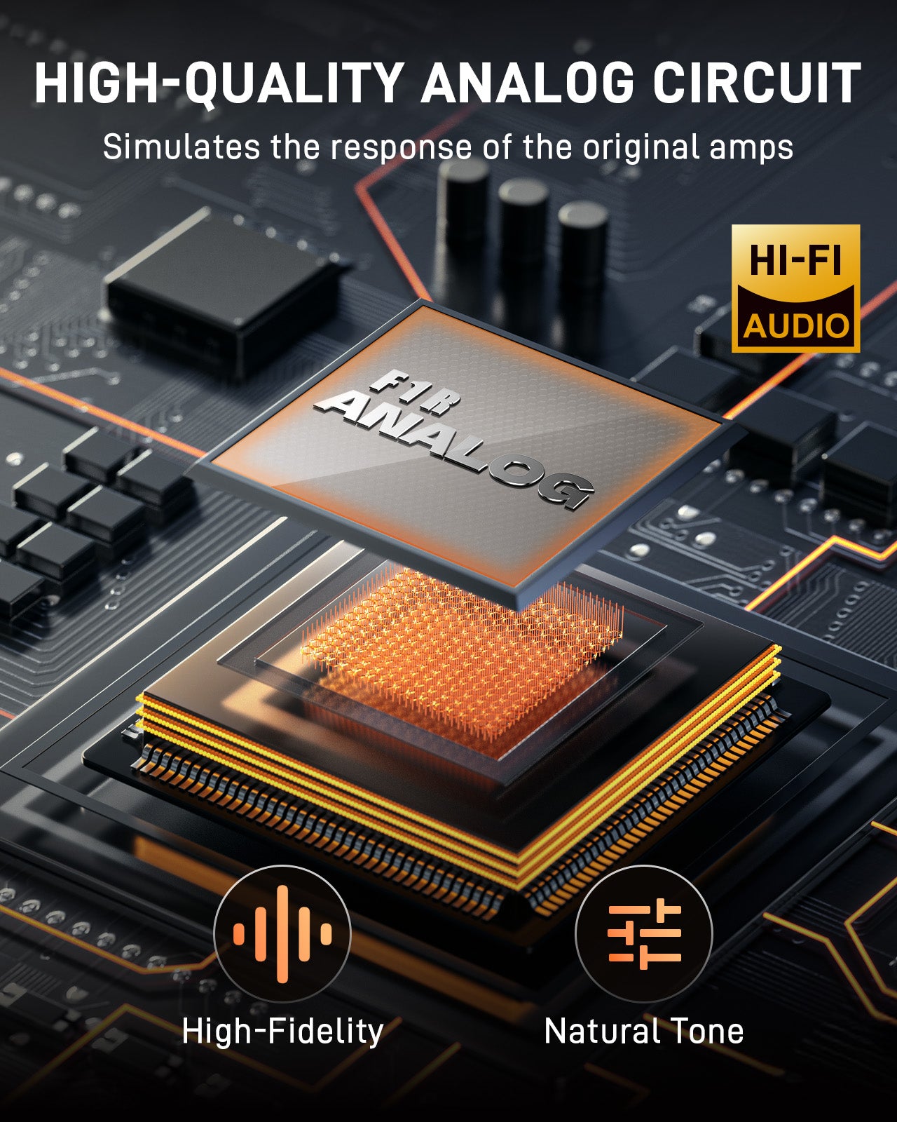 F1R Mini Guitar Headphone Amp, Distortion Timbre Electric Guitar Headphone Amplifier with 3.5mm Earbud/AUX Jack, Classic Rock Tone Portable Amp for Silent Practice Indoor Travel Night