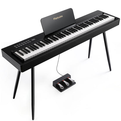 LIV-B01 Digital Piano Real Sampling, 88 Key Fully Weighted Keyboard Hammer Action, Sensitive Touch Electric Piano, USB-MIDI, Wooden Upright Piano for Adult, Beginner, Enthusiast (Black)