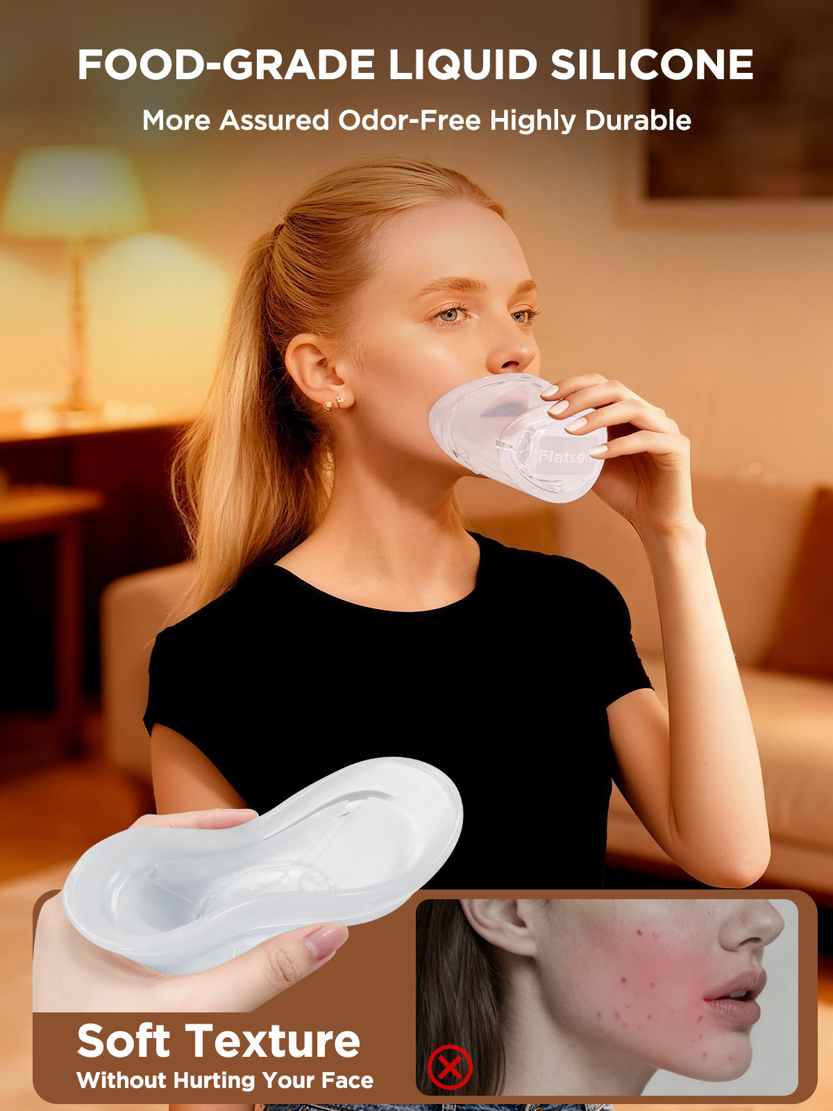 FVD1 Vocal Dampener, Transparent Voice Dampener for Singers Actors Performers, Ergonomic Voice Muffler, 25dB Noise Reducing Silencer for Singing Practice, Stress Relief, Warm-Up