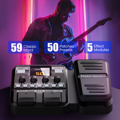 multi distortion pedal KMF-1 Multi Effects Guitar Pedal, 18 Amp/Cab Electric Guitar Effects P – Flatsons