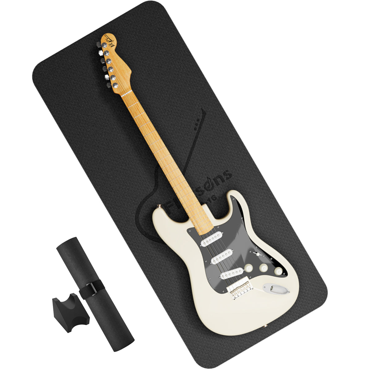 FA-16 Guitar Neck Rest and Guitar Mat, Guitar Cleaning Kit Tool with Dual Heights Support, TPE Material Workbench Mat, Repair and Maintenance Work Mat for Guitar Bass Banjo Mandolin Ukulele