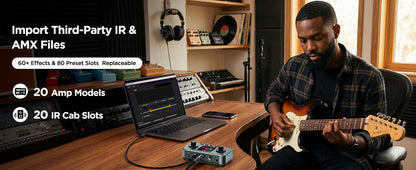 Flatsons P1 Portable Multi Effects Guitar Pedals, 80+ Effects & Amp Modeling, Rechargeable Multi Effects Processor for Electric Guitar, Wireless App Control, OTG Recording & IR Loading