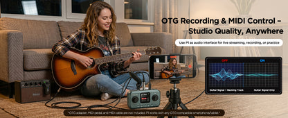Flatsons P1 Portable Multi Effects Guitar Pedals, 80+ Effects & Amp Modeling, Rechargeable Multi Effects Processor for Electric Guitar, Wireless App Control, OTG Recording & IR Loading