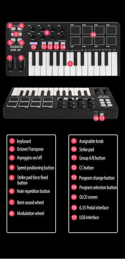 Flatsons KB-25 MIDI Controller Keyboard